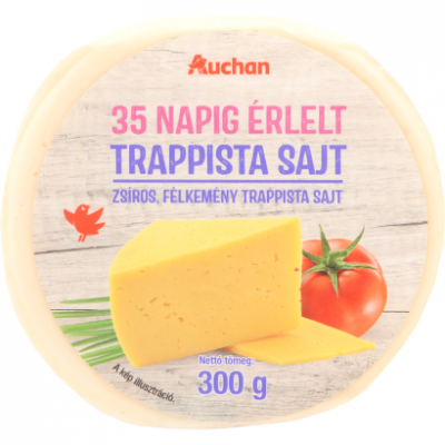 Auchan Kedvenc 35 napig érlelt Trappista sajt 300 g