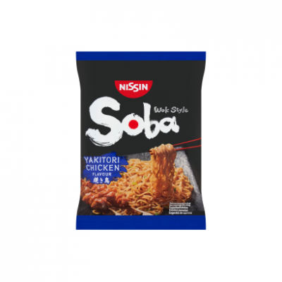 Nissin Soba Wok Style instant tészta búzalisztből yakitori csirke ízű szósszal 110 g