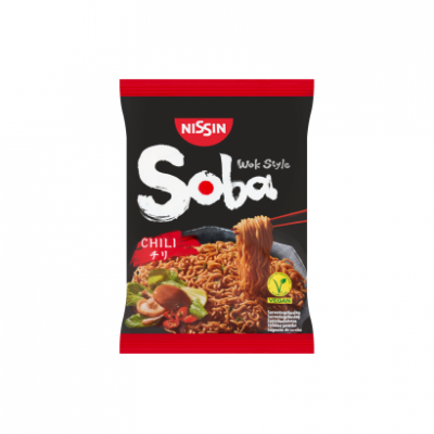 Nissin Soba Wok Style instant tészta búzalisztből chili ízesítő szósszal 111 g