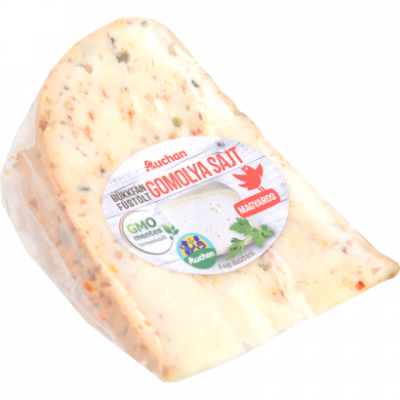 Auchan Kedvenc Gazdától az asztalig füstölt magyaros gomolya sajt Ft/kg
