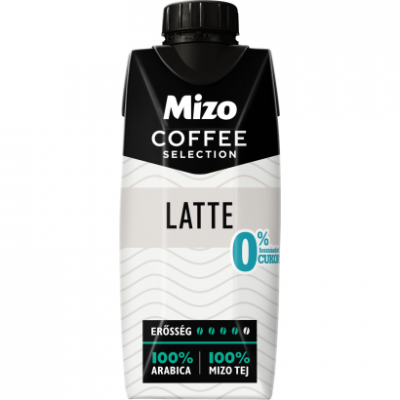 Mizo Coffee Selection Latte UHT zsírszegény kávés tej édesítőszerekkel 330 ml