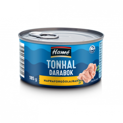 Hamé tonhal darabok napraforgó olajban 185/130 g