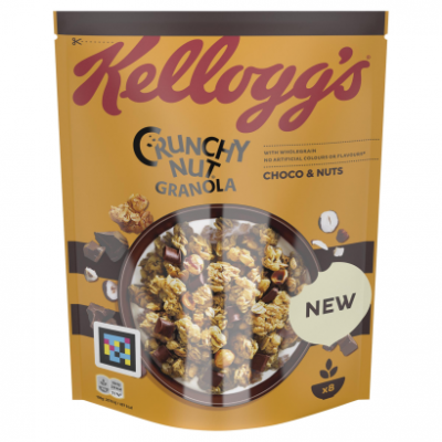 Kellogg's Crunchy Nut Granola ropogós müzlidarabok csokoládéval és mogyoróval 380 g