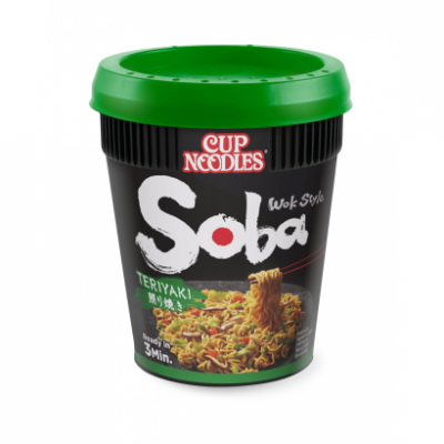 Nissin Cup Noodles Soba instant tészta búzalisztből teriyaki ízesítő szósszal 90 g