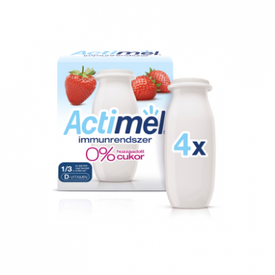 Danone Actimel eperízű sovány joghurtalapú ital édesítőszerekkel 4 x 100 g (400 g)