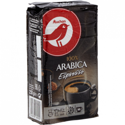 Auchan Kedvenc Őrölt kávé Espresso  100% Arabica 250 g