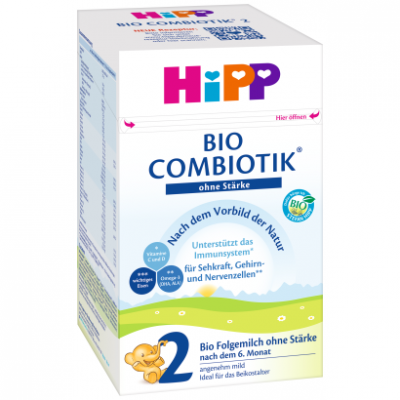 HiPP 2 Bio Combiotik tejalapú anyatej-kiegészítő tápszer keményítő nélkül 6 hónapos kortól 600 g