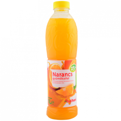 Auchan Kedvenc narancs gyümölcsital 25%, 1 l