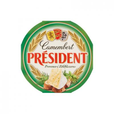 Président provence-i zöldfűszeres camembert 120 g