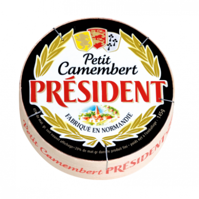 Président Petit Camembert fehér nemespenésszel érlelt zsíros lágy sajt 145 g