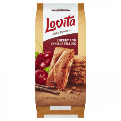Roshen Lovita teasütemény meggy és vanília ízesítésű töltelékkel 168 g