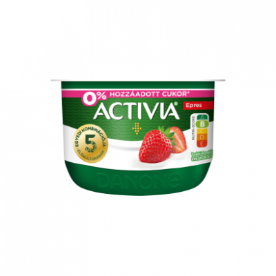 Danone Activia epres joghurt élőkultúrával, D-vitaminnal és édesítőszerekkel 125 g