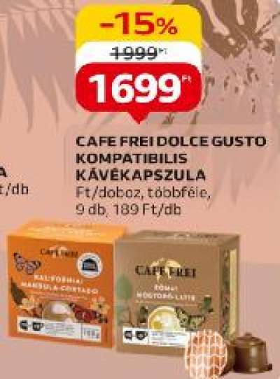 Cafe frei dolce gusto kompatibilis kávékapszula