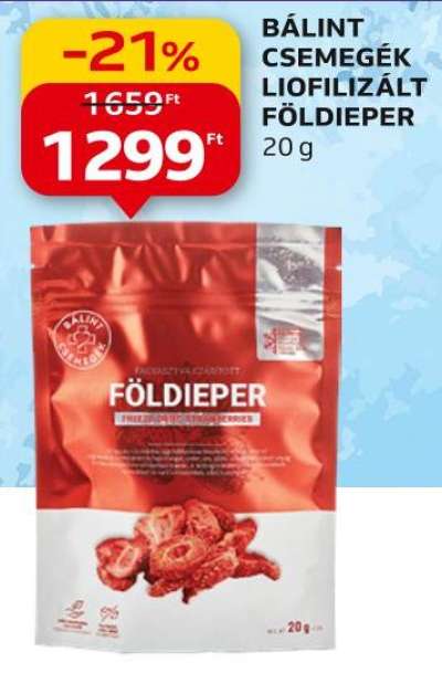 Bálint csemegék Liofilizált földieper