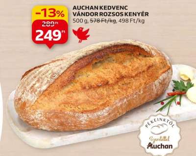 Auchan kedvenc Vándor rozsos kenyér