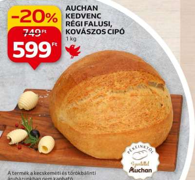 Auchan Kedvenc régi falusi, kovászos cipó