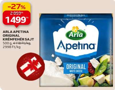 Arla Apetina original krémfehér sajt