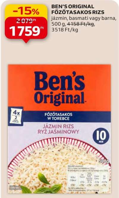 Bens Original Főzős tasakos rizs