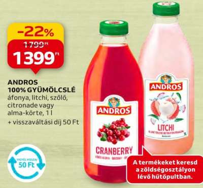 Andros 100% gyümölcslé