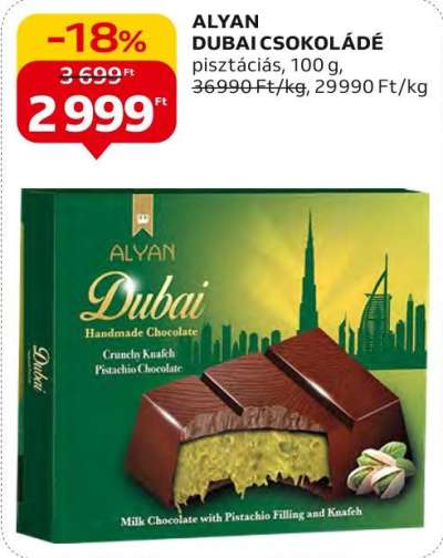 alyan dubai csokoládé
