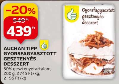 Auchan tipp Gyorsfagyasztott gesztenyés desszert