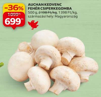 Auchan kedvenc Fehér csiperkegomba
