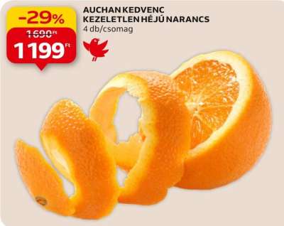 Auchan kedvenc Kezeltlen héjú narancs