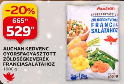 Auchan Kedvenc gyorsfagyasztott zöldségkeverék franciasalátához