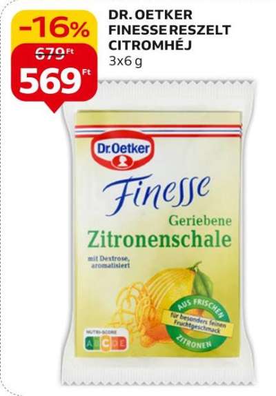 Dr. Oetker Finesse reszelt citromhéj