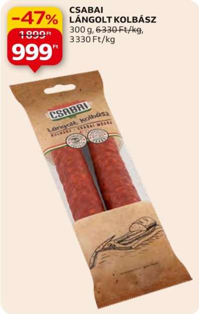 Csabai lángolt kolbász