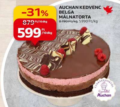 Auchan kedvenc Belga málnatorta