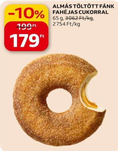 Almás töltött fánk fahéjas cukorral