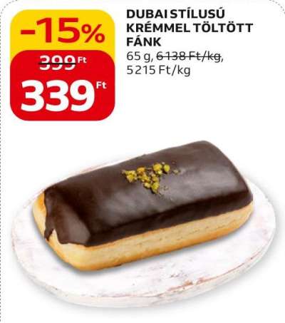 Dubaj stílusú krémmel töltött fánk