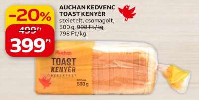 Auchan kedvenc Toast kenyér