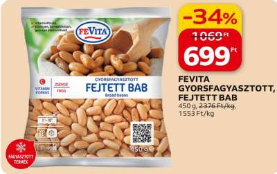 Fevita Gyorsfagyasztott, fejtett bab