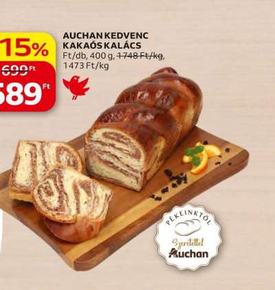 AUCHAN KEDVENC KAKAÓS KALÁCS