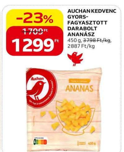 Auchan AUCHAN KEDVENC GYORSFAGYASZTOTT DARABOLT ANANÁSZ