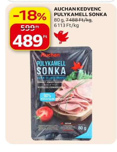 AUCHAN KEDVENC PULYKAMELL SONKA