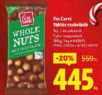 Fin Carré Táblás csokoládé