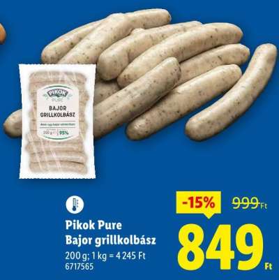 Pikok Pure Bajor grillkolbász