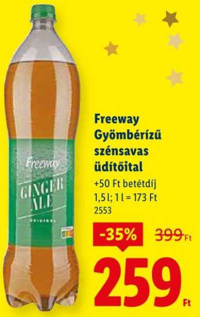 Freeway Gyömbérízű szénsavas üdítőital