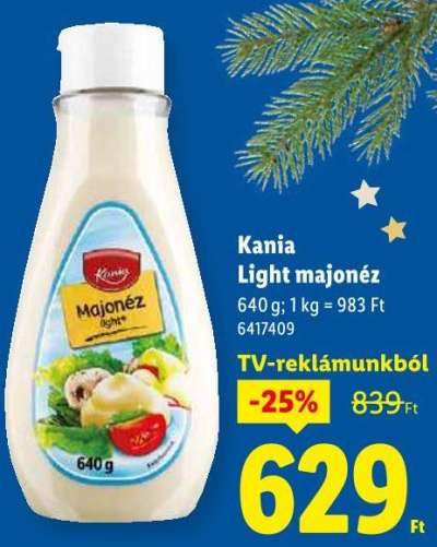 Kania Light majonéz