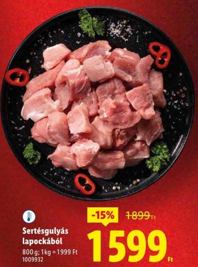 Sertésgulyás lapockából