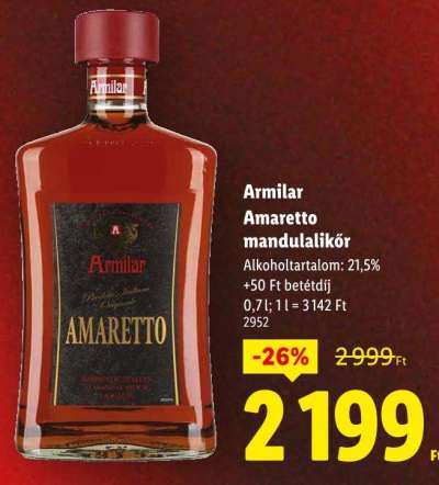Armilar Amaretto mandulalikőr
