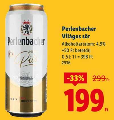 Perlenbacher Világos sör