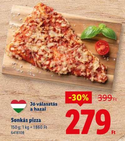 Sonkás pizza