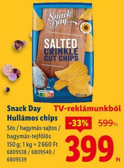 Snack Day Hullámos chips