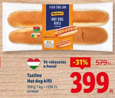 Tastino Hot dog kifli
