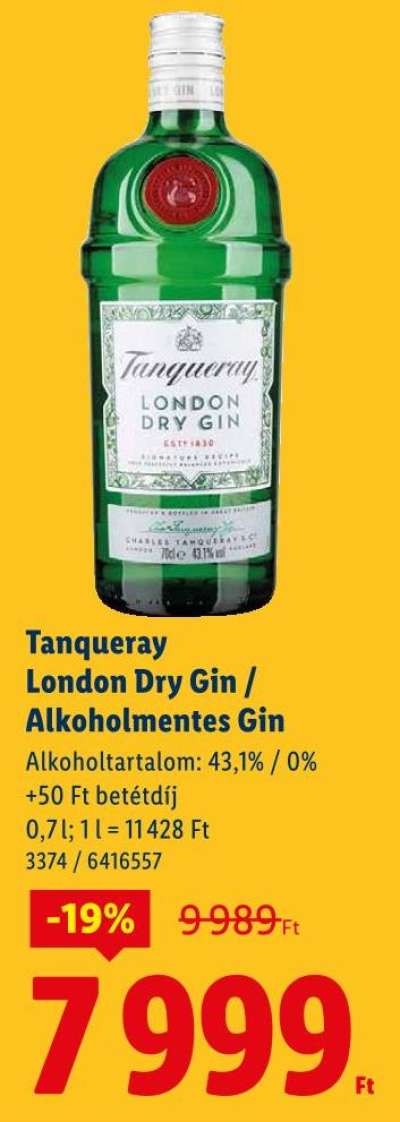 Tanqueray London Dry Gin / Alkoholmentes Gin