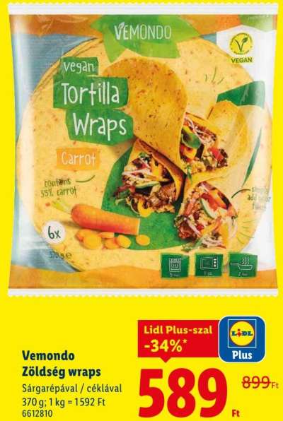 Vemondo Zöldség wraps